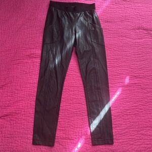 BCBGMaxAzria Black faux leather leggings, XXS